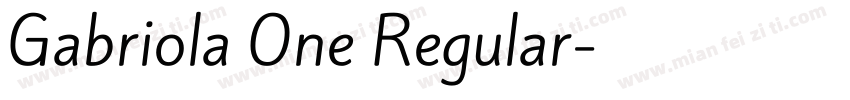 Gabriola One Regular字体转换